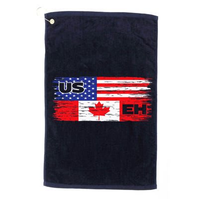US EH Canada America Flag Maple Leaf Proud Canuck Roots Golf Towel
