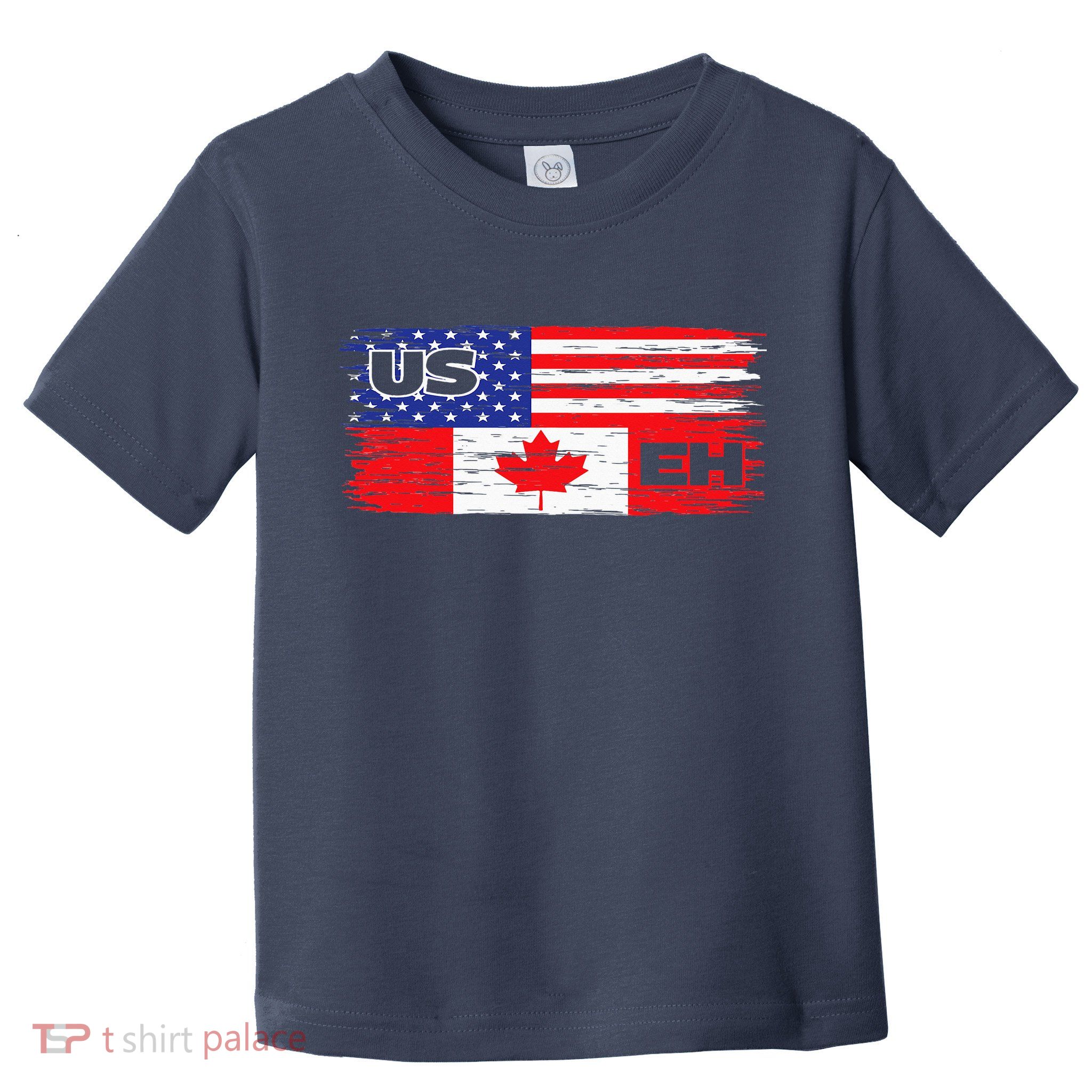 US EH Canada America Flag Maple Leaf Proud Canuck Roots Toddler T-Shirt