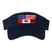 US EH Canada America Flag Maple Leaf Proud Canuck Roots Valucap Bio-Washed Visor