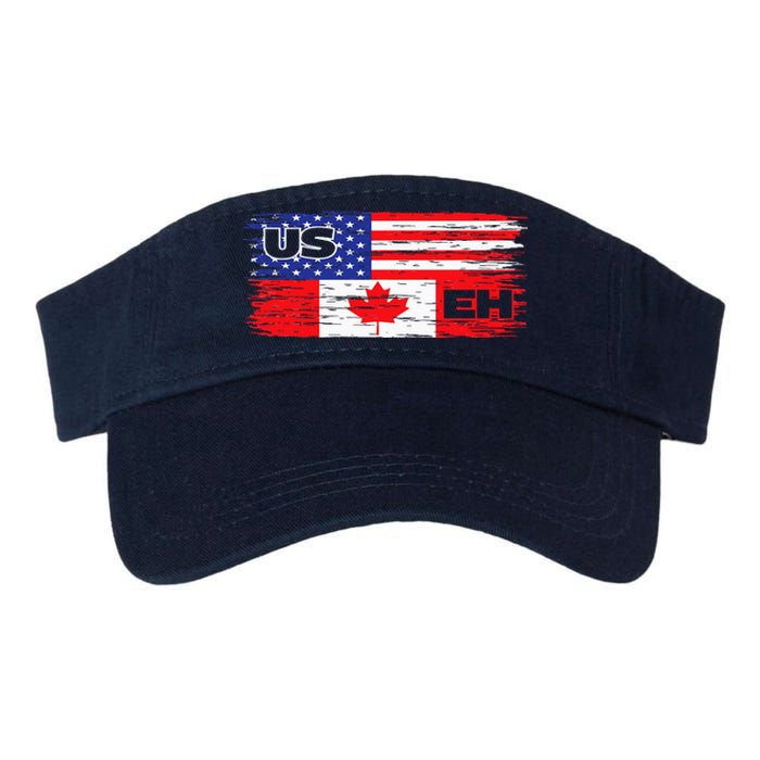 US EH Canada America Flag Maple Leaf Proud Canuck Roots Valucap Bio-Washed Visor