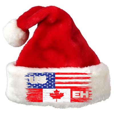 US EH Canada America Flag Maple Leaf Proud Canuck Roots Premium Christmas Santa Hat