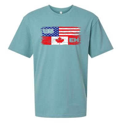 US EH Canada America Flag Maple Leaf Proud Canuck Roots Sueded Cloud Jersey T-Shirt