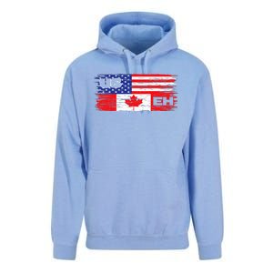 US EH Canada America Flag Maple Leaf Proud Canuck Roots Unisex Surf Hoodie