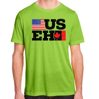 US EH Canada America Flag Maple Leaf Proud Canuck Roots Adult ChromaSoft Performance T-Shirt