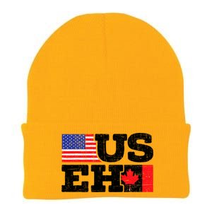 US EH Canada America Flag Maple Leaf Proud Canuck Roots Knit Cap Winter Beanie