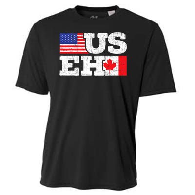 US EH Canada America Flag Maple Leaf Proud Canuck Roots Cooling Performance Crew T-Shirt