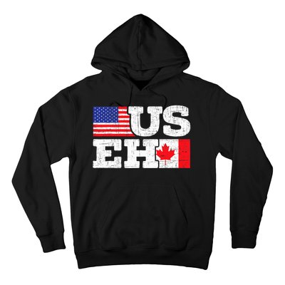 US EH Canada America Flag Maple Leaf Proud Canuck Roots Hoodie