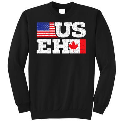 US EH Canada America Flag Maple Leaf Proud Canuck Roots Sweatshirt