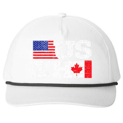 US EH Canada America Flag Maple Leaf Proud Canuck Roots Snapback Five-Panel Rope Hat