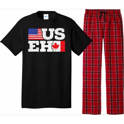 US EH Canada America Flag Maple Leaf Proud Canuck Roots Pajama Set