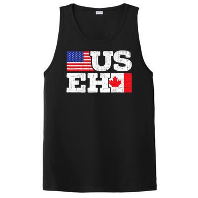 US EH Canada America Flag Maple Leaf Proud Canuck Roots PosiCharge Competitor Tank