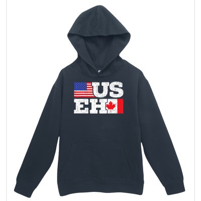 US EH Canada America Flag Maple Leaf Proud Canuck Roots Urban Pullover Hoodie