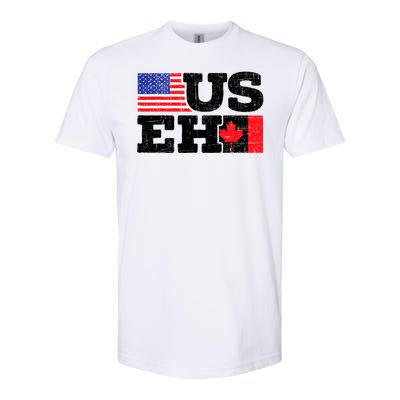 US EH Canada America Flag Maple Leaf Proud Canuck Roots Softstyle® CVC T-Shirt