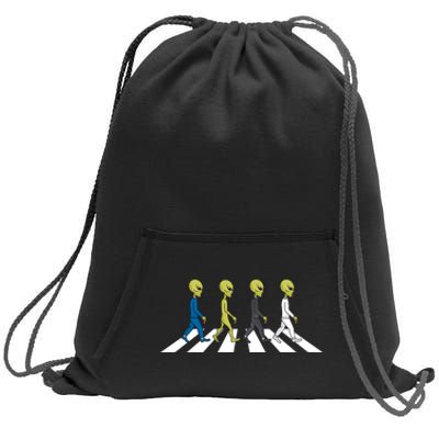 Ufo Extraterrestrial Crossing Alien Sweatshirt Cinch Pack Bag