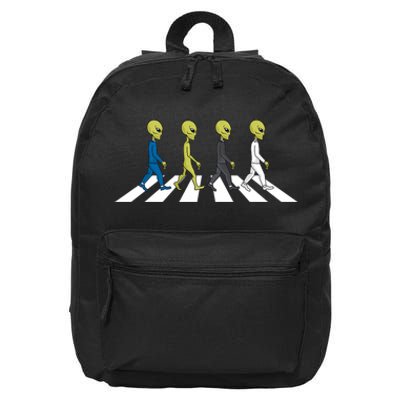 Ufo Extraterrestrial Crossing Alien 16 in Basic Backpack