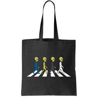 Ufo Extraterrestrial Crossing Alien Tote Bag