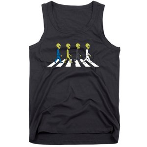 Ufo Extraterrestrial Crossing Alien Tank Top