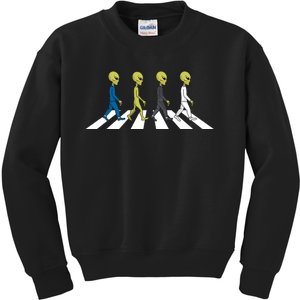 Ufo Extraterrestrial Crossing Alien Kids Sweatshirt