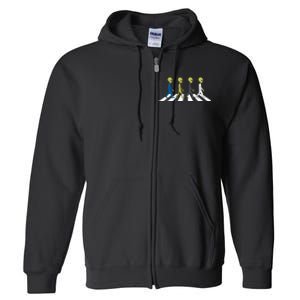 Ufo Extraterrestrial Crossing Alien Full Zip Hoodie