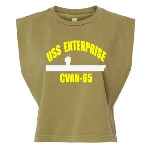 Uss Enterprise Cvancute Gift65 Aircraft Carrier Veteran Father Day Funny Gift Garment-Dyed Women's Muscle Tee