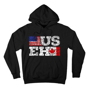 Us Eh Canada America Flag Maple Leaf Proud Canuck Roots Hoodie