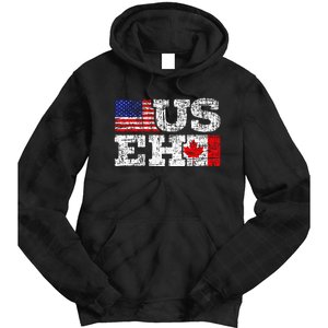 Us Eh Canada America Flag Maple Leaf Proud Canuck Roots Tie Dye Hoodie