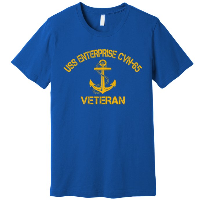 Uss Enterprise Cvnmeaningful Gift65 Aircraft Carrier Veteran Veterans Day Cute G Premium T-Shirt