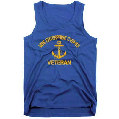 Uss Enterprise Cvnmeaningful Gift65 Aircraft Carrier Veteran Veterans Day Cute G Tank Top