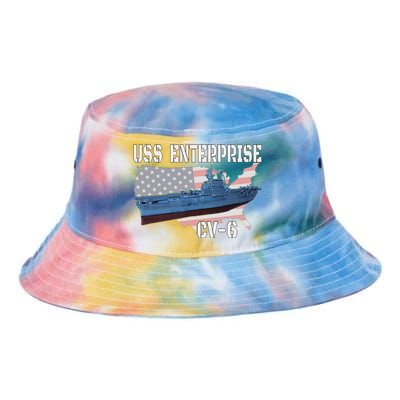 Uss Enterprise Cv6 Aircraft Carrier Veterans Day Father Day Tie Dye Newport Bucket Hat