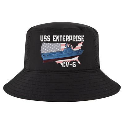 Uss Enterprise Cv6 Aircraft Carrier Veterans Day Father Day Cool Comfort Performance Bucket Hat