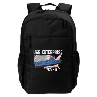 Uss Enterprise Cv6 Aircraft Carrier Veterans Day Father Day Daily Commute Backpack