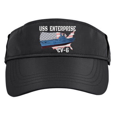 Uss Enterprise Cv6 Aircraft Carrier Veterans Day Father Day Adult Drive Performance Visor