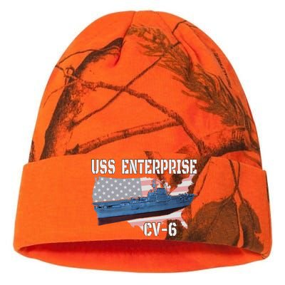 Uss Enterprise Cv6 Aircraft Carrier Veterans Day Father Day Kati Licensed 12" Camo Beanie