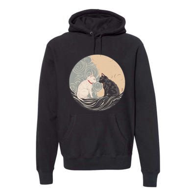 Ukiyo E Cats Premium Hoodie