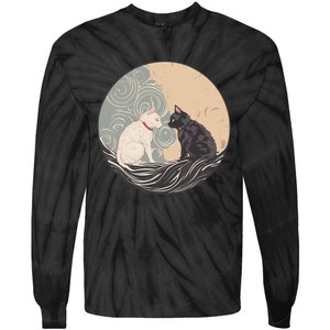 Ukiyo E Cats Tie-Dye Long Sleeve Shirt