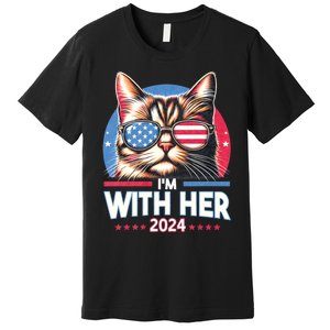 Us Election Day 2024 America Flag Cat IM With Her 2024 Premium T-Shirt