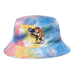 Usa Election Day Dog Lovers Dog Lives Matter Trump 2024 Tie Dye Newport Bucket Hat