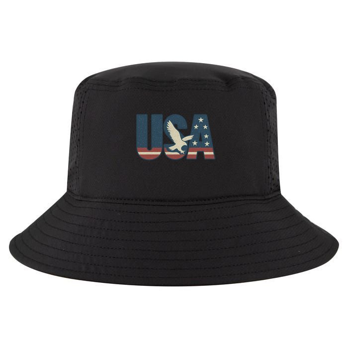 USA Eagle Emblem Cool Comfort Performance Bucket Hat