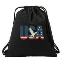 USA Eagle Emblem Drawstring Bag