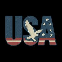 USA Eagle Emblem Drawstring Bag
