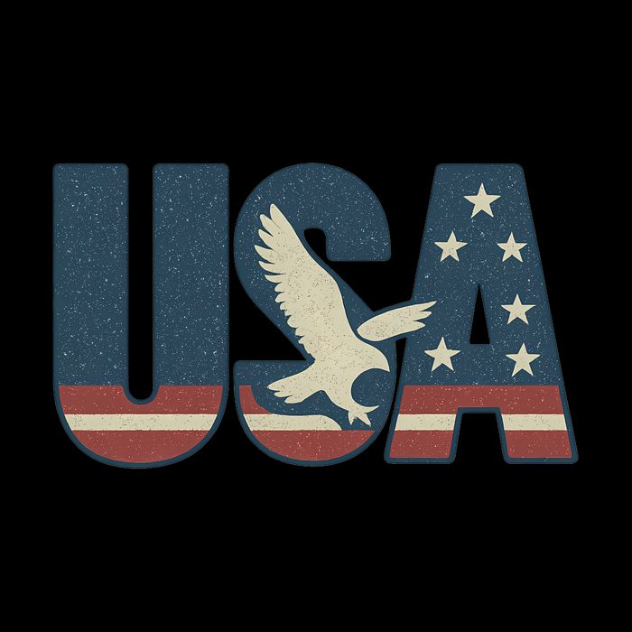 USA Eagle Emblem Drawstring Bag