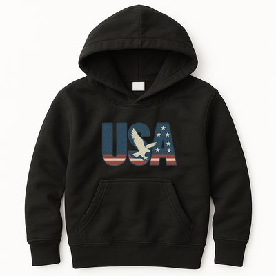 USA Eagle Emblem Kids Hoodie
