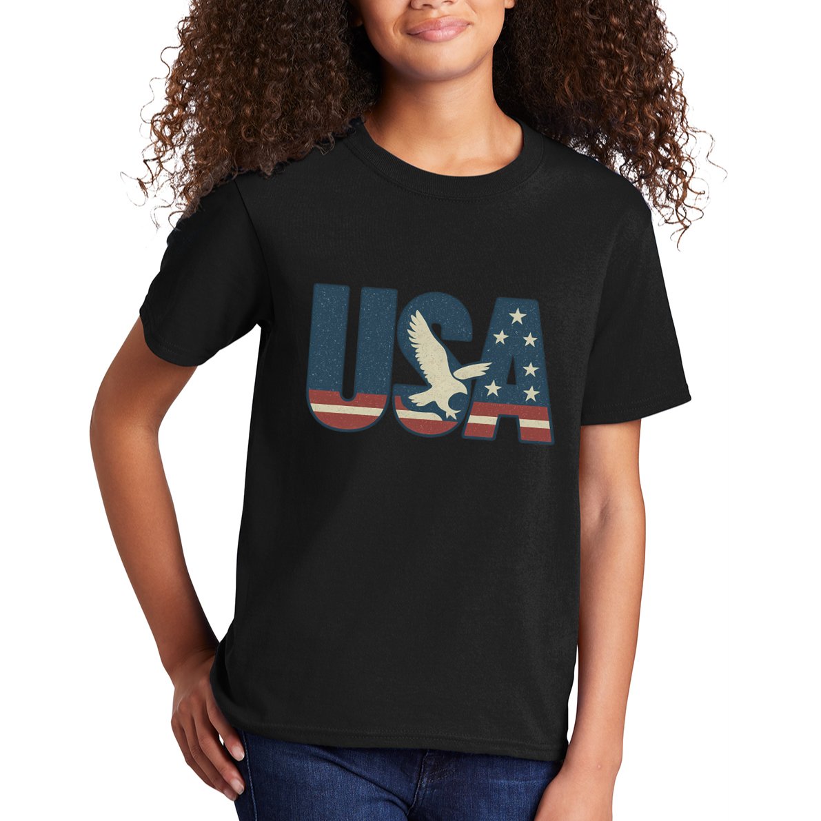 USA Eagle Emblem Kids T-Shirt