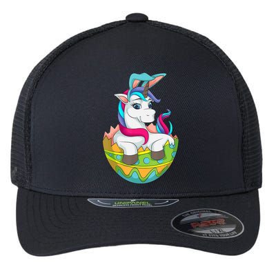 Unicorn Easter Egg Flexfit Unipanel Trucker Cap