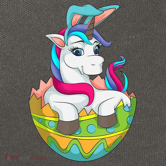 Unicorn Easter Egg Cotton Canvas Backpack