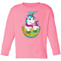 Unicorn Easter Egg Toddler Long Sleeve Shirt