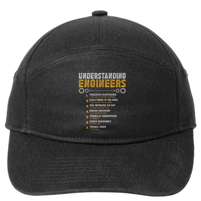 Understanding Engineers Engineering Humor Engineers 7-Panel Snapback Hat