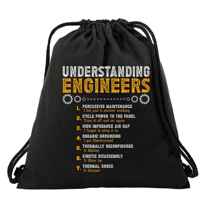 Understanding Engineers Funny Engineering Humor Engineers Drawstring Bag