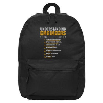 Understanding Engineers Funny Engineering Humor Engineers 16 in Basic Backpack