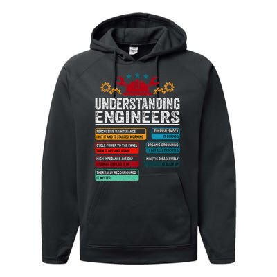 Understanding Engineers Funny Engineering Student Engineers Performance Fleece Hoodie